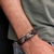 Pulseira marrom moto couro legítimo - comprar online