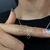 Colar ponto de luz coração 5x5mm cristal vermelho prata 925 legítima - Elegancy Pratas