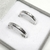 Alianças de compromisso chanfrada polida 3mm com pedra e sem pedra prata legítima - Elegancy Pratas