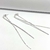 Brinco 2 fios estilo anzol metade de veneziana 6,5cm prata 925 - Elegancy Pratas