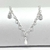 Pulseira 3 gotas lisas 2 gotas com zirconias prata prata 925