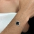 Pulseira resina trevo preto prata 925 legítima - comprar online