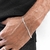 Pulseira 1x1 grumet escamada 3mm prata 925 maciça