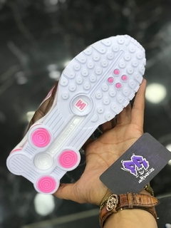 R4 shox importado - branco/rose na internet