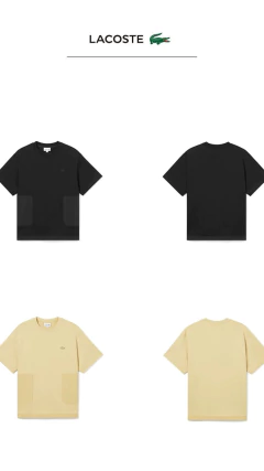 Camiseta Lacoste monocromática com bolso lateral - edição limitada - PR multimarcas