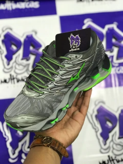 mizuno wave pro 7 cinza e verde - comprar online
