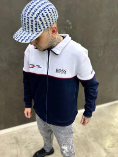 Jaqueta moletom Hugo x Porsche - edição limitada (azul marinho) - comprar online