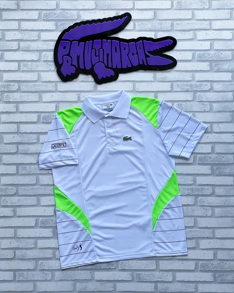 Polo andy roddick borboleta - raridade (branco/verde)