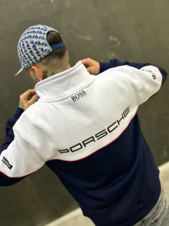 Jaqueta moletom Hugo x Porsche - edição limitada (azul marinho) - PR multimarcas