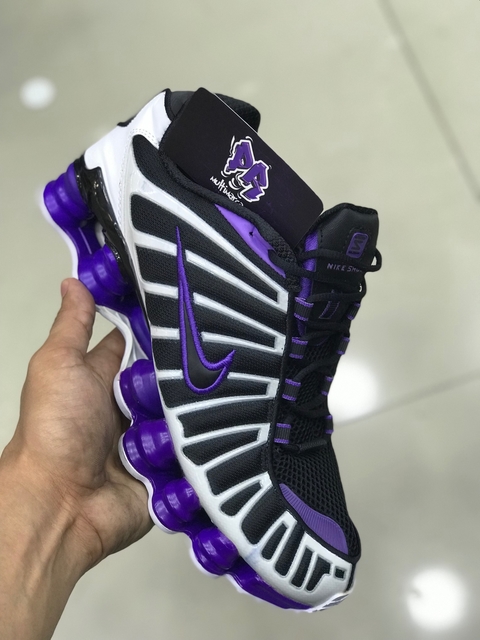 nike shox tl 12 molas preto/roxo