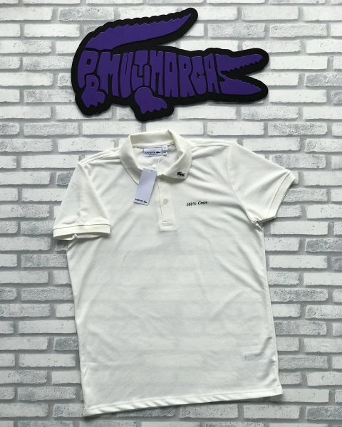 polo 100% croco - edição limitada (off white)