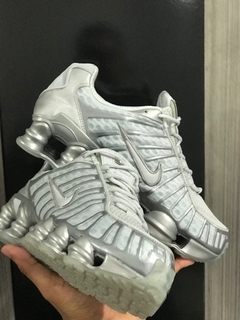 nike shox tl 12 molas prata