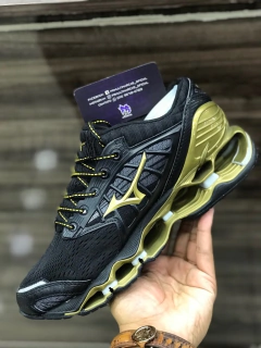 mizuno wave pro 9 preto dourado - comprar online