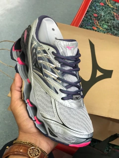 mizuno wave pro cinza/rosa