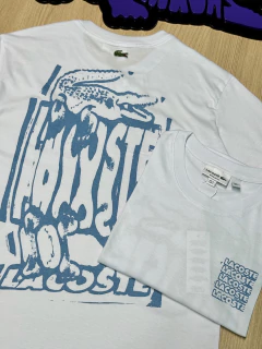 Camiseta Lacoste modelo gráfico 2025 - edição limitada (branco) - comprar online