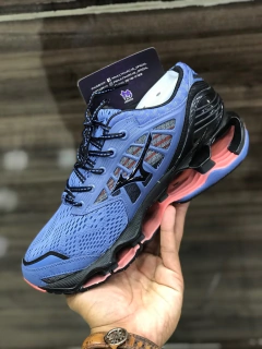 mizuno wave pro 9 azul e laranja - comprar online
