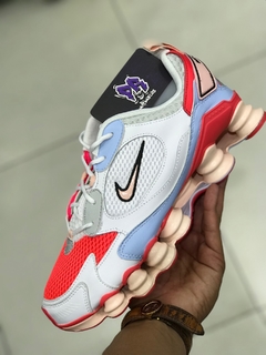 nike shox tl 12 molas 2020 branco/laranja