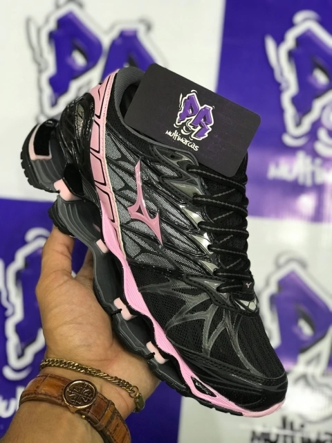 mizuno wave pro 7 preto e rosa