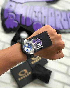 Relógio Oakley detonador - azul/prata