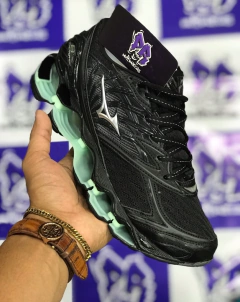 mizuno wave pro 8 preto/verde agua
