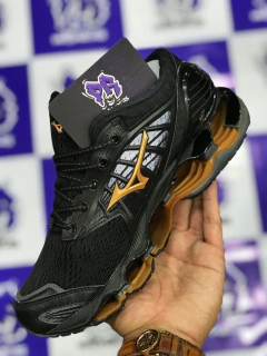 mizuno wave pro 9 preto/bronze - comprar online