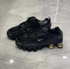 nike shox tl 12 molas 2020 preto e dourado