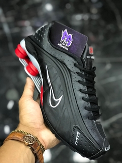 R4 shox importado - preto/vermelho