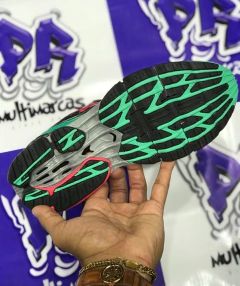 mizuno wave pro 6 cinza/verde/vermelho na internet
