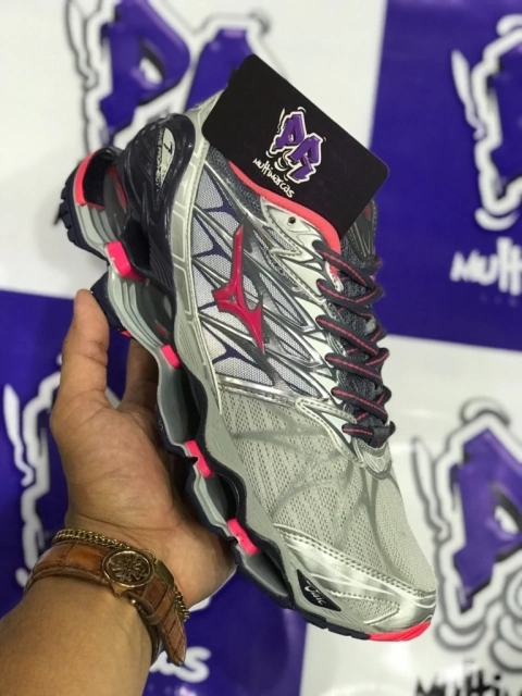 mizuno wave pro 7 cinza e rosa