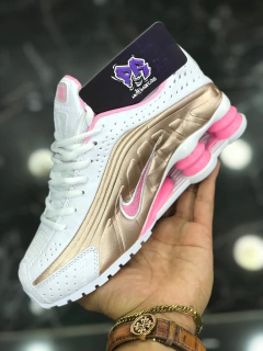 R4 shox importado - branco/rose - comprar online