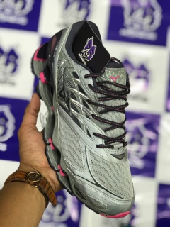 mizuno wave pro cinza/rosa - comprar online