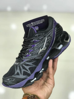 mizuno wave pro 7 preto e roxo - comprar online