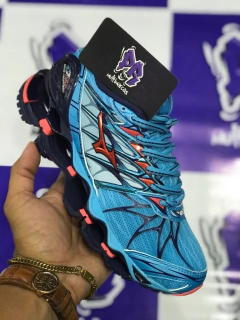 mizuno wave pro 7 azul e laranja
