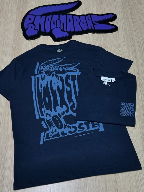 Camiseta Lacoste modelo gráfico 2025 - edição limitada (azul marinho) - comprar online