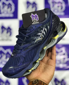 mizuno wave pro 8 azul/amarelo - comprar online