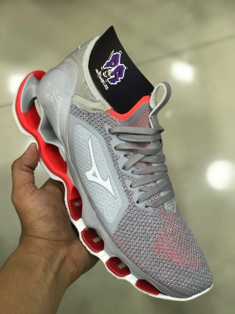 mizuno wave pro x wk cinza e laranja