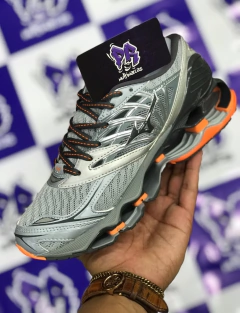 mizuno wave pro 8 cinza/laranja - comprar online