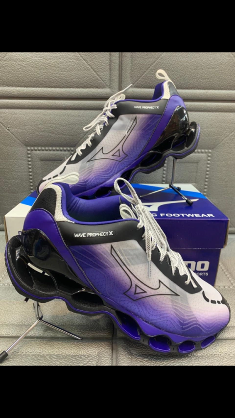 mizuno wave pro X roxo/branco/preto