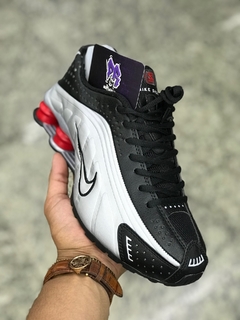 R4 shox importado - preto/prata/vermelho