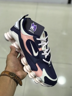 nike shox tl 12 molas 2020 azul/rosa
