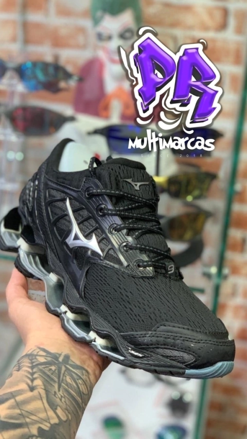 mizuno wave pro 9 preto e cinza
