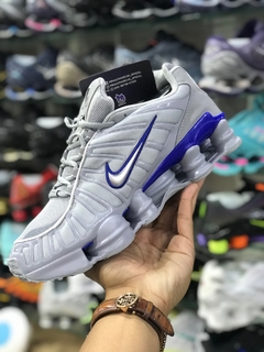 nike shox tl 12 molas cinza/azul - comprar online