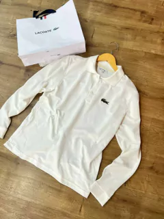 polo manga longa - edição limitada (off white) - loja online