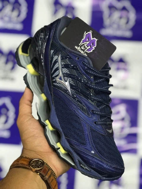 mizuno wave pro 8 azul/amarelo