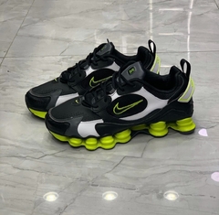 nike shox tl 12 molas 2020 preto/verde