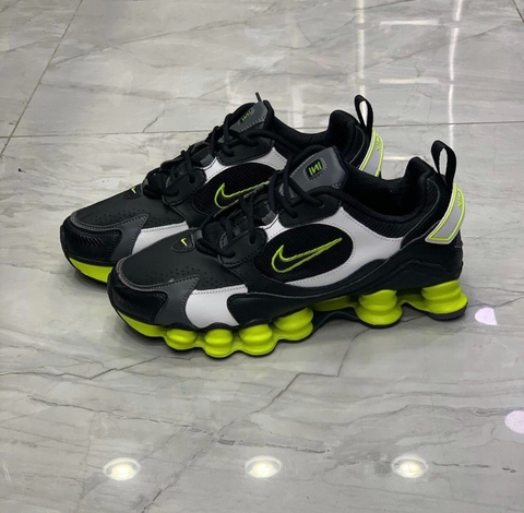 nike shox tl 12 molas 2020 preto/verde