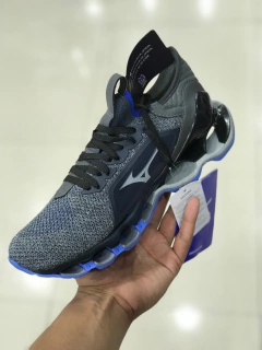 mizuno wave pro x wk preto/azul - comprar online