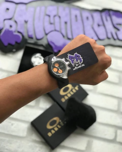 Relógio Oakley detonador - preto/laranja