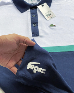 polo 90 anos edição limitada - azul marinho/branco - loja online