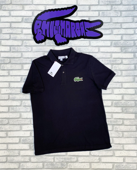 polo piquet big croc - edição limitada (preto)